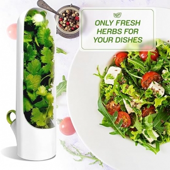 Herb+Saver+Storage+Container+Fresh+Herb+Keeper+Vanilla+Vegetables+Fresh+Preservation+Bottle+For+Refrigerator+Kitchen