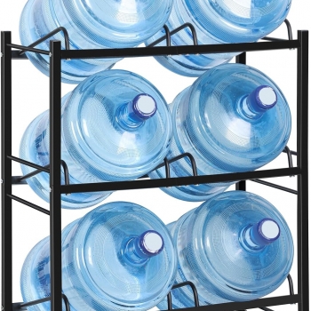 6+Gallon+Water+Bottle+Holder+3+Tier+Water+Cooler+Jug+Rack+for+6+Bottles+Heavy+Duty+Detachable+Water+Bottle+Storage+Rack+for+Home+Office%2C+Black