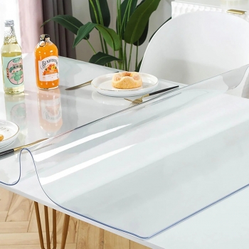 2mm+Clear+Rectangular+Tablecloth+Table+Protector