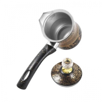 3+Pcs+Ornate+Turkish+Coffee+Warmer+Set+-Stainless+Steel+Traditional+Stovetop+Coffee+Maker-Arabic+Coffee+Pot+-Turkish+Coffeepots