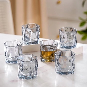 6+Pieces+Irregular+Ice+Glass+Cup+Set+%E2%80%93+Artistic+%26+Bold+Design+240ML