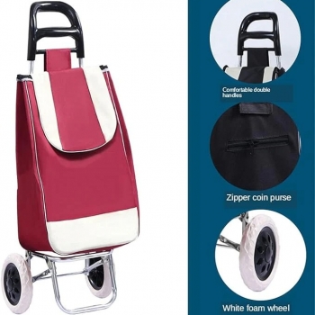 1+Shopping+Cart+Carts+Trolley+Foldable+Bags+Luggage+Wheels+Folding+Basket%2CFabric+Bag+Shopping+Cart