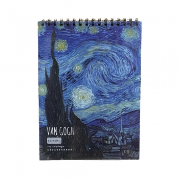 1+Pc+Oil+Painting+Pattern+Cover+Random+Sketchbook%2CA4+Sketchbook+45+Sheets