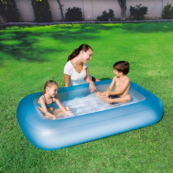 Bestway+51115+165+x+104+x+25cm+Pink+inflatable+rectangular+children+swim+pool+2+kids+play+summer+pool