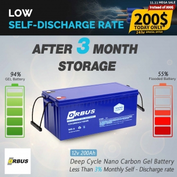 Orbus++12V+200Ah+Deep+Cycle+Nano+Carbon+GEL+Battery