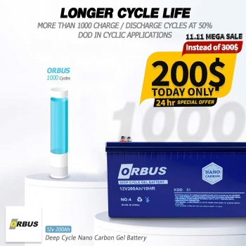 Orbus++12V+200Ah+Deep+Cycle+Nano+Carbon+GEL+Battery