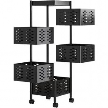 6+Tier+Kitchen+Floor+Standing+Multi-Layer+Storage+Basket+Rack%2CCart+with+Wheels+For+Vegetables%2CFruits%2CGrocery%2CSpace-Saving+Multi-Layer+Storage+Basket