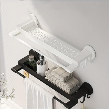 Towel+Bar+Towel+Hanger+Towel+Rack+Strong+Adhesive+Bathroom+Wall-Mounted+Type+No+Hole+mounting+Hole+Drilling+Installation+Toilet+Kitchen+Space+Saving