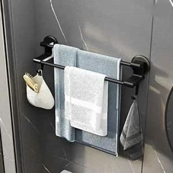 Bathroom+Towel+Rack%2CNail+Free+Double+Pole+Towel+Storage+Racks%2CTowel+Bar%2CMultipurpose+Storage+Rack+with+Hooks%2CSlipper+Bracket%2CBathroom+Accessories