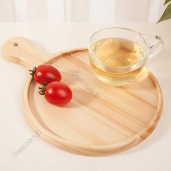 26cm+Wooden+Pizza+Serving+Tray+Dinner+Board
