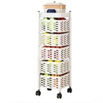 6+Tier+Kitchen+Floor+Standing+Multi-Layer+Storage+Basket+Rack%2CCart+with+Wheels+For+Vegetables%2CFruits%2CGrocery%2CSpace-Saving+Multi-Layer+Storage+Basket