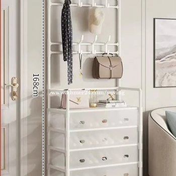 168x77x35cm+Steel+Hangers+Dust-Proof+Shoes+and+Hats+Rack%2CShoes+Rack+with+hooks%2CStorage+Racks+Large+Capacity