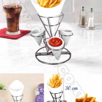 french+chips+holder+with+steel+stand