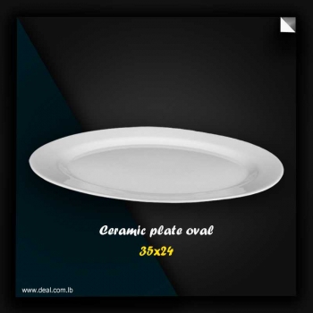 white+ceramic+plate+oval+35.5x24+cm