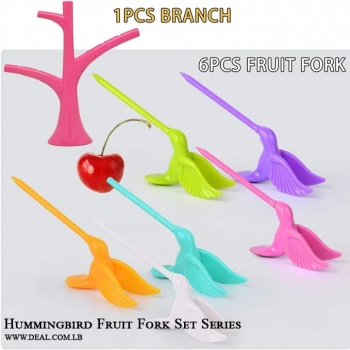 Hummingbird+Fruit+Fork+Set+Series+%7C+6+Pcs