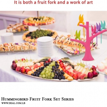 Hummingbird+Fruit+Fork+Set+Series+%7C+6+Pcs