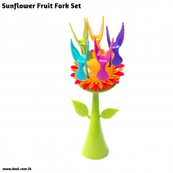 Sunflower+Fruit+Fork+Set