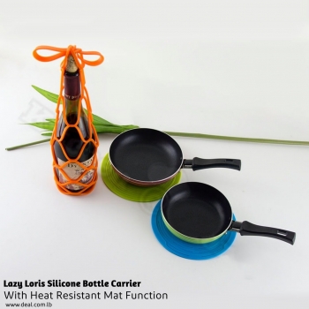 Lazy+Loris+Silicone+Bottle+Carrier+%7C+With+Heat+Resistant+Mat+Function