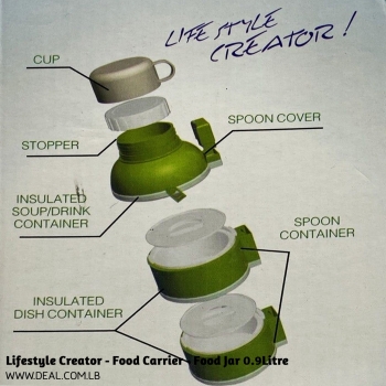 Lifestyle+Creator+-+Food+Carrier+-+Food+Jar+0.9Litre
