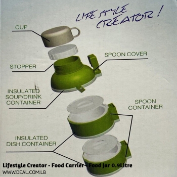 Lifestyle+Creator+-+Food+Carrier+-+Food+Jar+0.9Litre