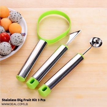 Stainless+Dig+Fruit+Kit+3+Pcs