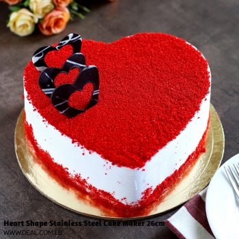 Heart+Shape+Stainless+Steel+Cake+maker+26cm